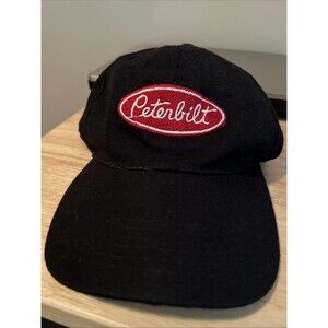 Peterbilt Black Embroided Trucker Cap